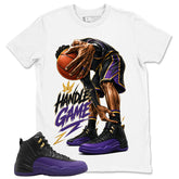 Graphic Tee to Match Air Jordan 12 Field Purple | Ball Game Shirt | Zadago