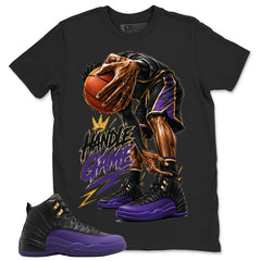 Graphic Tee to Match Air Jordan 12 Field Purple | Ball Game Shirt | Zadago
