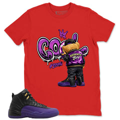 Graphic Tee to Match Air Jordan 12 Field Purple | Cool Boy Shirt | Zadago