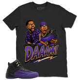 Graphic Tee to Match Air Jordan 12 Field Purple | Daaamn Sneaker Shirt | Zadago