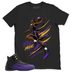 Graphic Tee to Match Air Jordan 12 Field Purple | Flight Mode Shirt | Zadago