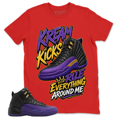 Graphic Tee to Match Air Jordan 12 Field Purple | Kream Kicks Shirt | Zadago
