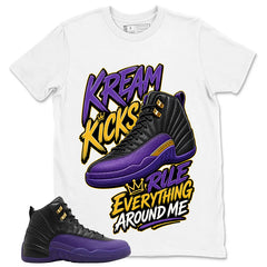 Graphic Tee to Match Air Jordan 12 Field Purple | Kream Kicks Shirt | Zadago