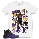 Graphic Tee to Match Air Jordan 12 Field Purple | Legend 23 All Star Shirt | Zadago