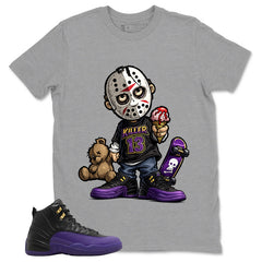 Graphic Tee to Match Air Jordan 12 Field Purple | Little Jason Shirt | Zadago