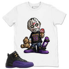Graphic Tee to Match Air Jordan 12 Field Purple | Little Jason Shirt | Zadago