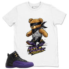 Graphic Tee to Match Air Jordan 12 Field Purple | Move In Silence Shirt | Zadago