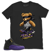 Graphic Tee to Match Air Jordan 12 Field Purple | Move In Silence Shirt | Zadago