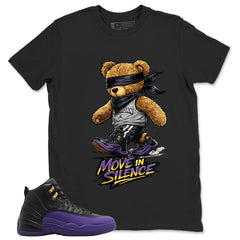 Graphic Tee to Match Air Jordan 12 Field Purple | Move In Silence Shirt | Zadago