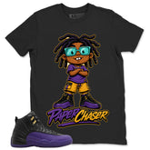 Graphic Tee to Match Air Jordan 12 Field Purple | Paper Chaser Shirt | Zadago