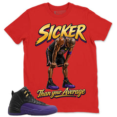 Graphic Tee to Match Air Jordan 12 Field Purple | Sicker Shirt | Zadago