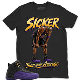 Graphic Tee to Match Air Jordan 12 Field Purple | Sicker Shirt | Zadago