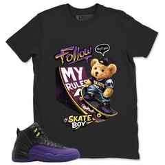 Graphic Tee to Match Air Jordan 12 Field Purple | Skate Boy Shirt | Zadago
