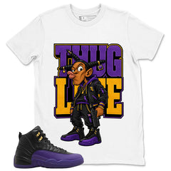 Graphic Tee to Match Air Jordan 12 Field Purple | Thug Life Shirt | Zadago