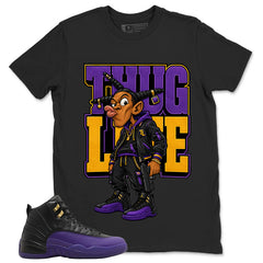Graphic Tee to Match Air Jordan 12 Field Purple | Thug Life Shirt | Zadago