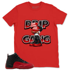 Graphic Tee to Match Air Jordan 12 Flu Game | Drip Gang Shirt | Zadago