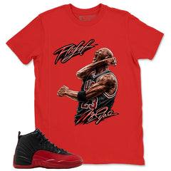 Graphic Tee to Match Air Jordan 12 Flu Game | Flight Legend Shirt | Zadago