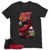 Graphic Tee to Match Air Jordan 12 Flu Game | Got 'Em Bread Shirt | Zadago