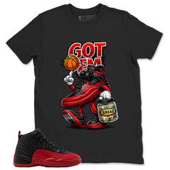 Graphic Tee to Match Air Jordan 12 Flu Game | Got 'Em Bread Shirt | Zadago