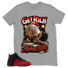 Graphic Tee to Match Air Jordan 12 Flu Game | Money Talk Shirt | Zadago