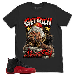 Graphic Tee to Match Air Jordan 12 Flu Game | Money Talk Shirt | Zadago