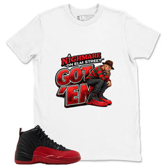 Graphic Tee to Match Air Jordan 12 Flu Game | Nightmare On Elm Street Shirt | Zadago