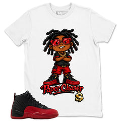 Graphic Tee to Match Air Jordan 12 Flu Game | Paper Chaser Shirt | Zadago