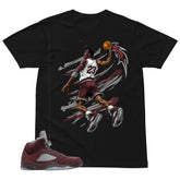Graphic Tee to Match Air Jordan 5 Burgundy | Ball Time Shirt | Zadago