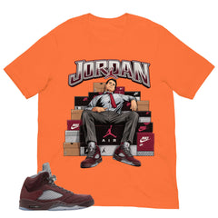 Graphic Tee to Match Air Jordan 5 Burgundy | Fresh Jordan Shirt | Zadago