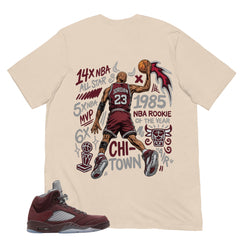 Graphic Tee to Match Air Jordan 5 Burgundy | Jordan 23 All Star Shirt | Zadago