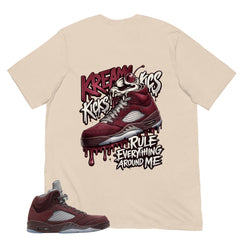 Graphic Tee to Match Air Jordan 5 Burgundy | Kream Kicks Shirt | Zadago