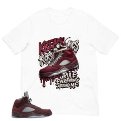 Graphic Tee to Match Air Jordan 5 Burgundy | Kream Kicks Shirt | Zadago