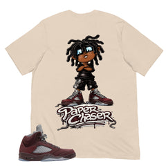 Graphic Tee to Match Air Jordan 5 Burgundy | Paper Chaser Shirt | Zadago