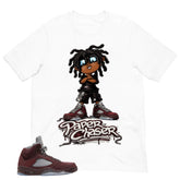 Graphic Tee to Match Air Jordan 5 Burgundy | Paper Chaser Shirt | Zadago