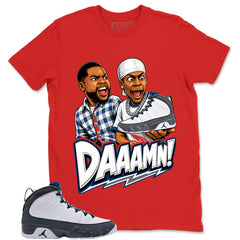 Graphic Tee to Match Flint Grey 9s - Daaamn Sneaker Shirt