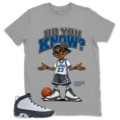 Graphic Tee to Match Flint Grey 9s - Do You Know Shirt