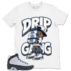 Graphic Tee to Match Flint Grey 9s - Drip Gang Shirt