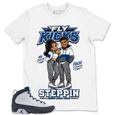 Graphic Tee to Match Flint Grey 9s - Fly Kicks Shirt