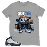 Graphic Tee to Match Flint Grey 9s - Got 'Em Boss Graphic