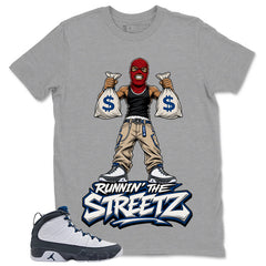 Graphic Tee to Match Flint Grey 9s - Runnin' The Street Graphic