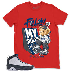 Graphic Tee to Match Flint Grey 9s - Skate Boy Shirt