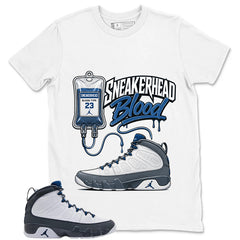 Graphic Tee to Match Flint Grey 9s - Sneakerhead Blood Shirt