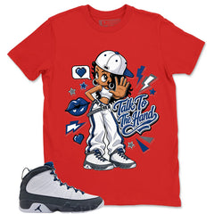 Graphic Tee to Match Flint Grey 9s - Talk To The Hand Shirt