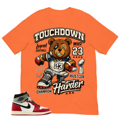 Graphic Tee Touchdown Harder | Matching Jordan 1 Union LA Chicago Shadow | Zadago