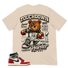 Graphic Tee Touchdown Harder | Matching Jordan 1 Union LA Chicago Shadow | Zadago