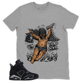 Graphic Tee Trap Star Shirt - to Matching Air Jordan 6 Cap and Gown | Zadago