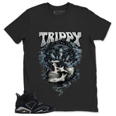 Graphic Tee Trippy Skull Shirt - to Matching Air Jordan 6 Cap and Gown | Zadago
