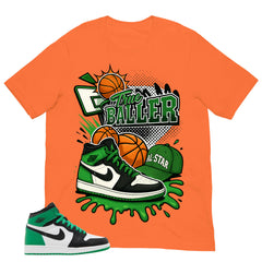 Graphic Tee True Baller Shirt - to Matching Air Jordan 1 Lucky Green | Zadago
