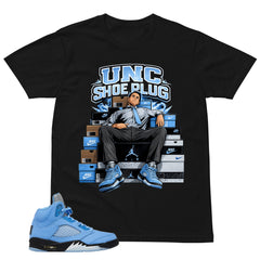 Graphic Tee Unc Fresh Sneaker Shirt - to Matching Air Jordan 5 UNC | Zadago