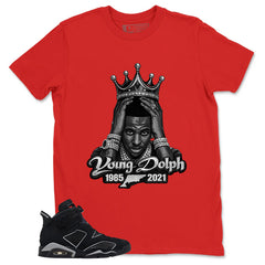 Graphic Tee Young Dolph Shirt - to Matching Air Jordan 6 Cap and Gown | Zadago